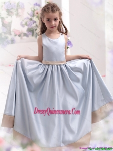Silver Scoop 2015 Affordable Little Girl Pageant Dress with Waistband