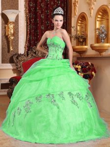 Sweetheart Beaded Organza Quinceanera Dresses for Wholesale Price