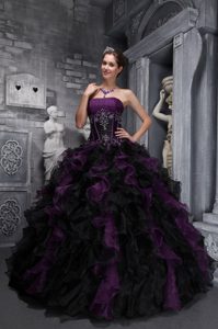 Strapless Elegant Dresses for Quinceanera with Appliques and Ruffles