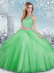 Captivating Sleeveless Beading and Lace Floor Length Ball Gown Prom Dress