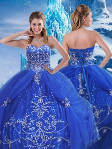 Pretty Sleeveless Beading and Appliques Lace Up Sweet 16 Quinceanera Dress