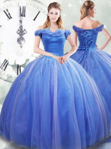 Sleeveless Brush Train Pick Ups Lace Up Quinceanera Gowns