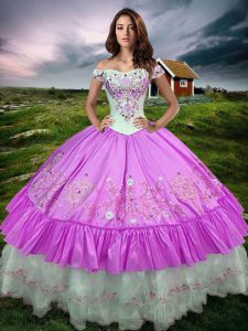 Romantic Floor Length Ball Gowns Sleeveless Lilac Sweet 16 Quinceanera Dress Lace Up