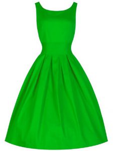 Ruching Quinceanera Court Dresses Green Lace Up Sleeveless Knee Length