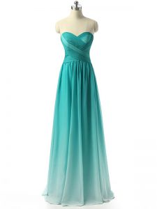 High Class Multi-color Sleeveless Chiffon Zipper Dama Dress for Quinceanera for Prom and Party and Wedding Party