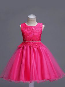 Adorable Sleeveless Lace Zipper Child Pageant Dress