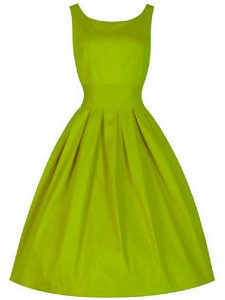 Custom Made Olive Green Sleeveless Taffeta Lace Up Vestidos de Damas for Prom and Party and Wedding Party