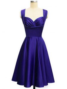 High Class Purple Sleeveless Taffeta Lace Up Dama Dress for Prom and Party and Wedding Party