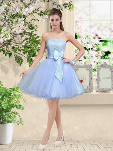 Lavender Lace Up Off The Shoulder Lace and Belt Quinceanera Dama Dress Organza Sleeveless