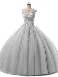 Low Price Sleeveless Beading and Lace Lace Up Quinceanera Gowns