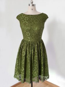 Olive Green 3 4 Length Sleeve Lace Lace Up Quinceanera Court of Honor Dress for Prom and Party and Wedding Party