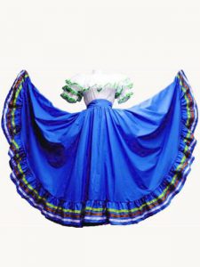 Enchanting Royal Blue Lace Up Off The Shoulder Ruffled Layers Vestidos de Quinceanera Taffeta Short Sleeves