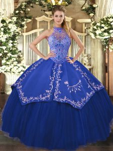 Sleeveless Lace Up Floor Length Beading and Embroidery Vestidos de Quinceanera
