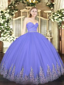 Sleeveless Zipper Floor Length Beading and Lace and Appliques Quince Ball Gowns
