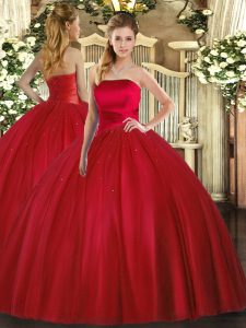 Tulle Sleeveless Floor Length Quinceanera Dress and Ruching