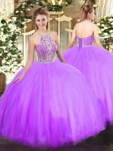 Trendy Sleeveless Beading Lace Up Quinceanera Dress