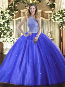 Sleeveless Beading Lace Up Sweet 16 Quinceanera Dress