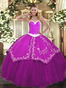 High End Organza and Taffeta Sleeveless Floor Length Sweet 16 Dress and Appliques and Embroidery