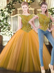 Dazzling Floor Length Zipper Quinceanera Dresses Olive Green for Military Ball and Sweet 16 and Quinceanera with Beading