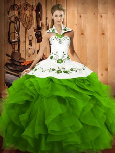 Designer Sleeveless Tulle Lace Up Vestidos de Quinceanera for Military Ball and Sweet 16 and Quinceanera