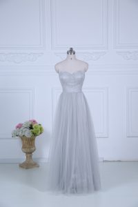 Stunning Sleeveless Ruching Zipper Quinceanera Court of Honor Dress