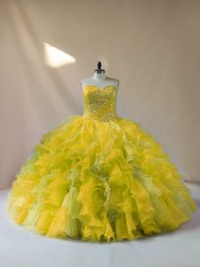 Lovely Floor Length Multi-color Quinceanera Gown Sweetheart Sleeveless Lace Up