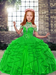 Fantastic Sleeveless Tulle Lace Up Child Pageant Dress for Party and Wedding Party