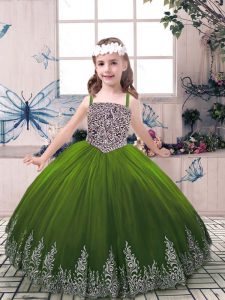 Sleeveless Beading and Embroidery Lace Up Pageant Dress for Womens