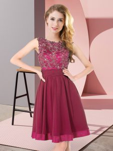 Stunning Purple Sleeveless Beading and Appliques Mini Length Court Dresses for Sweet 16