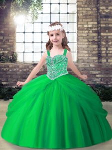 Captivating Straps Sleeveless Lace Up Child Pageant Dress Tulle