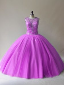 Vintage Sleeveless Beading Lace Up Sweet 16 Quinceanera Dress