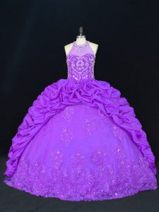 Purple Sleeveless Lace Up Sweet 16 Quinceanera Dress for Sweet 16 and Quinceanera