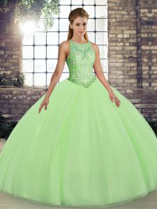 Glamorous Sleeveless Embroidery Floor Length Quinceanera Gowns