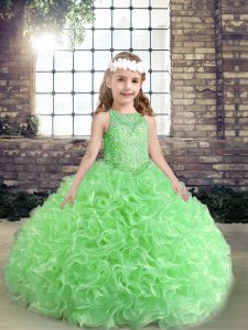 Sleeveless Beading Lace Up Pageant Dress Toddler
