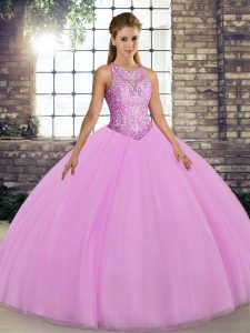 Traditional Sleeveless Embroidery Lace Up Quinceanera Gowns