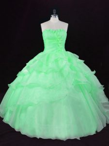 Sleeveless Hand Made Flower Lace Up Sweet 16 Dresses