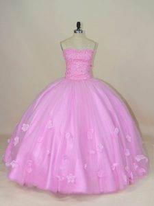 Stylish Floor Length Ball Gowns Sleeveless Lilac Quinceanera Gown Lace Up