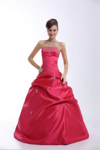 Stunning Sleeveless Appliques Lace Up Quince Ball Gowns