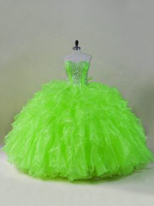 Floor Length Lace Up Sweet 16 Quinceanera Dress for Sweet 16 and Quinceanera with Ruffles