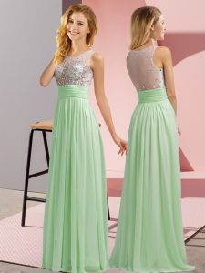 Captivating Sleeveless Side Zipper Floor Length Beading Quinceanera Court Dresses