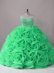 Fashionable Quinceanera Gowns Sweet 16 and Quinceanera with Beading and Ruffles Sweetheart Sleeveless Brush Train Lace Up