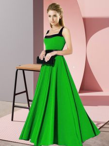 Floor Length Empire Sleeveless Green Vestidos de Damas Zipper