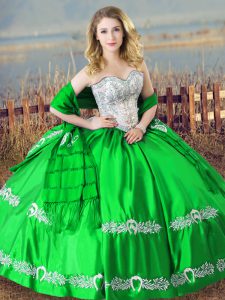 Best Sleeveless Floor Length Beading and Embroidery Lace Up Vestidos de Quinceanera