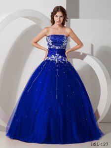 Strapless Floor-length Taffeta and Tulle Discount Sweet 16 Dress for Spring