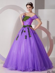 Modest off the Shoulder Sweet 16 Quinceanera Dress with Appliques on Sale