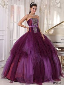 Most Popular Tulle Quinceanera Gown Dresses for 2015 with Beading