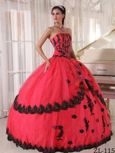 Brand New Style Strapless 2015 Quinceanera Dress in Fall with Appliques