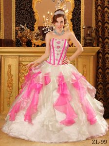 Multi-Colored Sweetheart Organza Quinceanera Dresses with Appliques