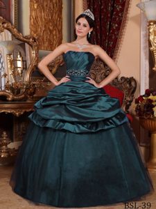 Sweet Strapless Tulle and Taffeta Sixteen Quinceanera Dresses on Sale