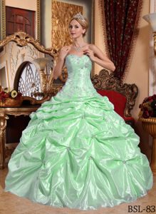 Ball Gown Style Sweetheart Low Price Quinceanera Dress in Light Green